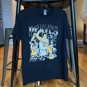 Los Angeles Lakers Austin Reaves “AR-15” Bootleg Tee